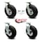 Service Caster 10 Inch Black Pneumatic Wheel Caster Swivel with Swivel Locks 2 with Brake, 4PK SCC-100S3504-PNB-BSL-2-TLB-2 - alternate 2
